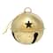 Haute Decor 6ct. 3.5" Gold Foil Jingle Bell Ornaments
